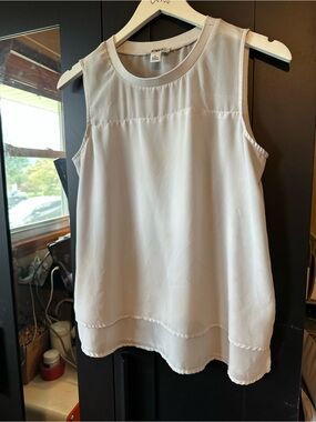 Cato White Sleeveless Chiffon Camisole Top